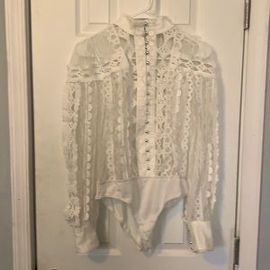 White Lace Bodysuit